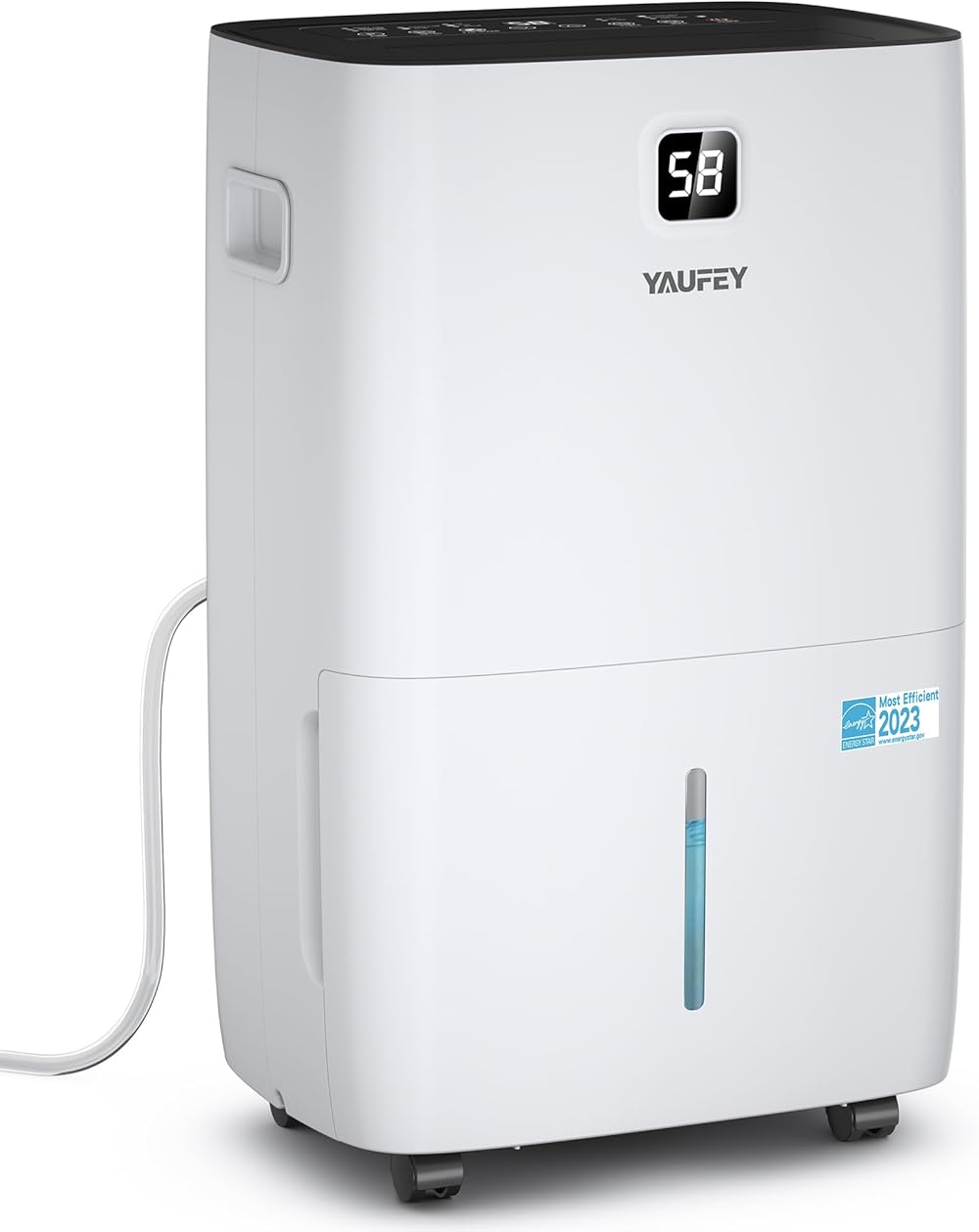 Yaufey 150 Pints Energy Star Dehumidifier with Pump for Home, Basement and Room up to 7000 Sq. Ft., With Drain Hose, Timer, Intelligent Humidity Control and Large Water Tank