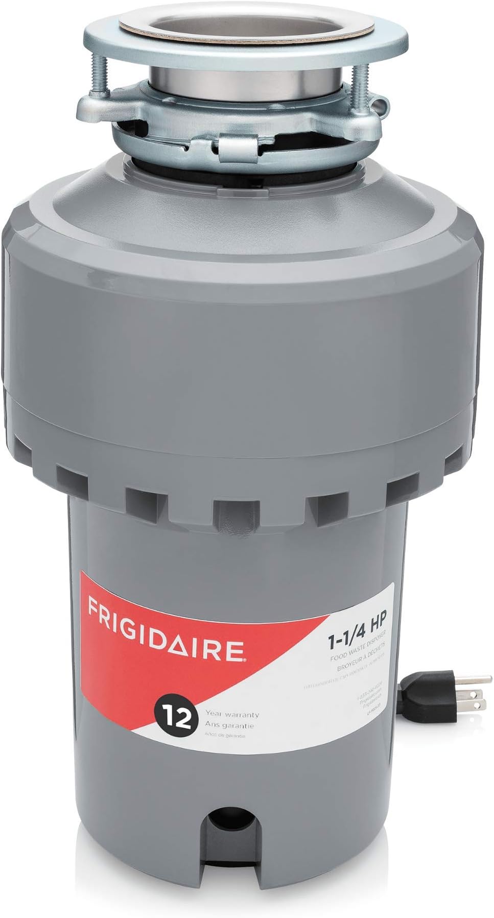 Frigidaire 1.25 HP Corded Garbage Disposal for Kitchen Sinks | FF13DISPC1