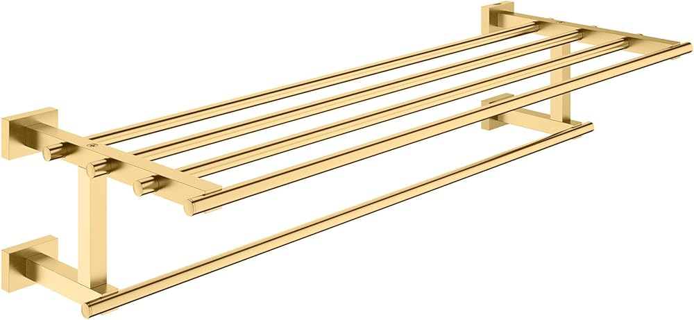 GROHE 40512GN1 Essentials Cube Towel Rack, Matte Black