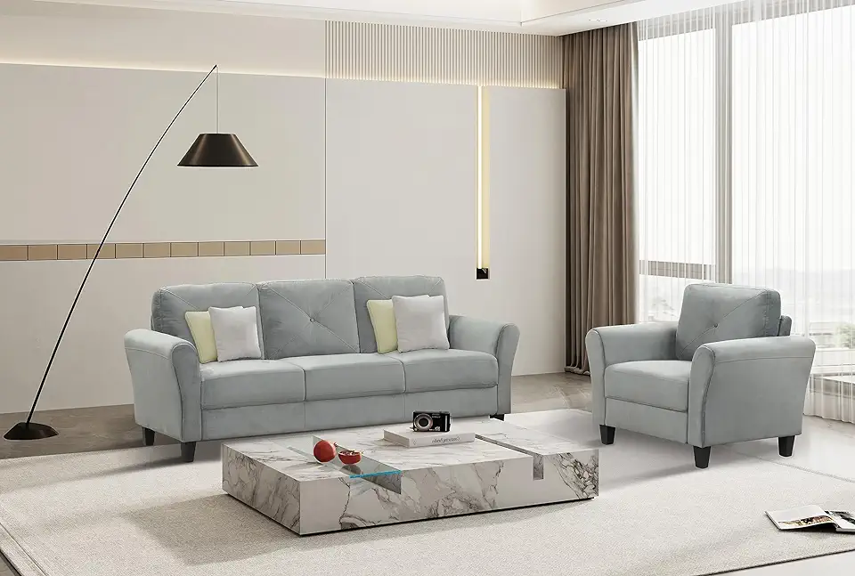 GOWE JIUMI Fashion Living Room Two Piece Sofa Set, Living Room Three Seats+Single Seats