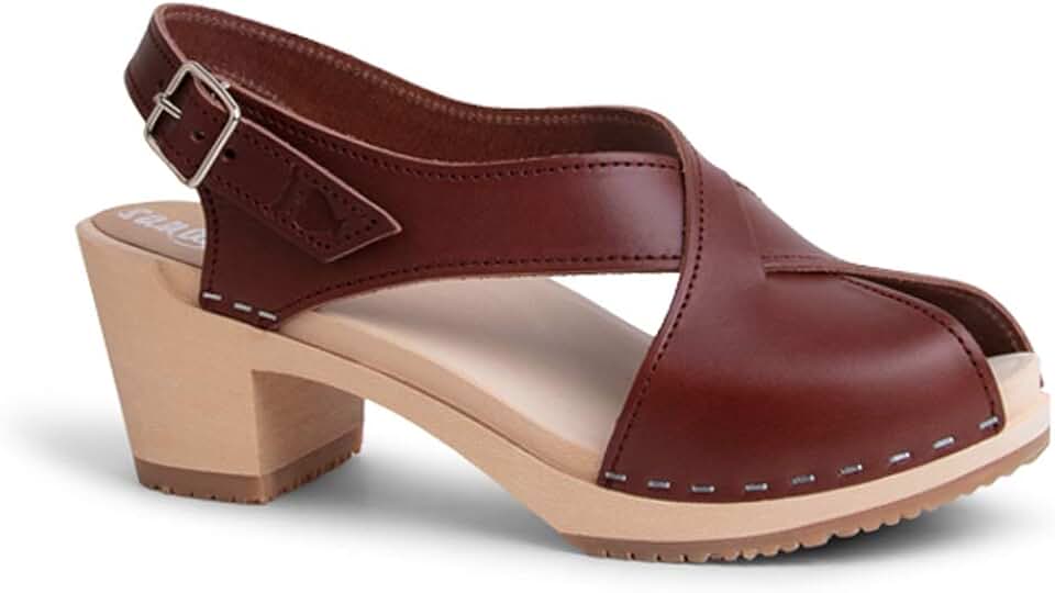 Swedish High Heel Wooden Clog Sandals for Women | Morocco