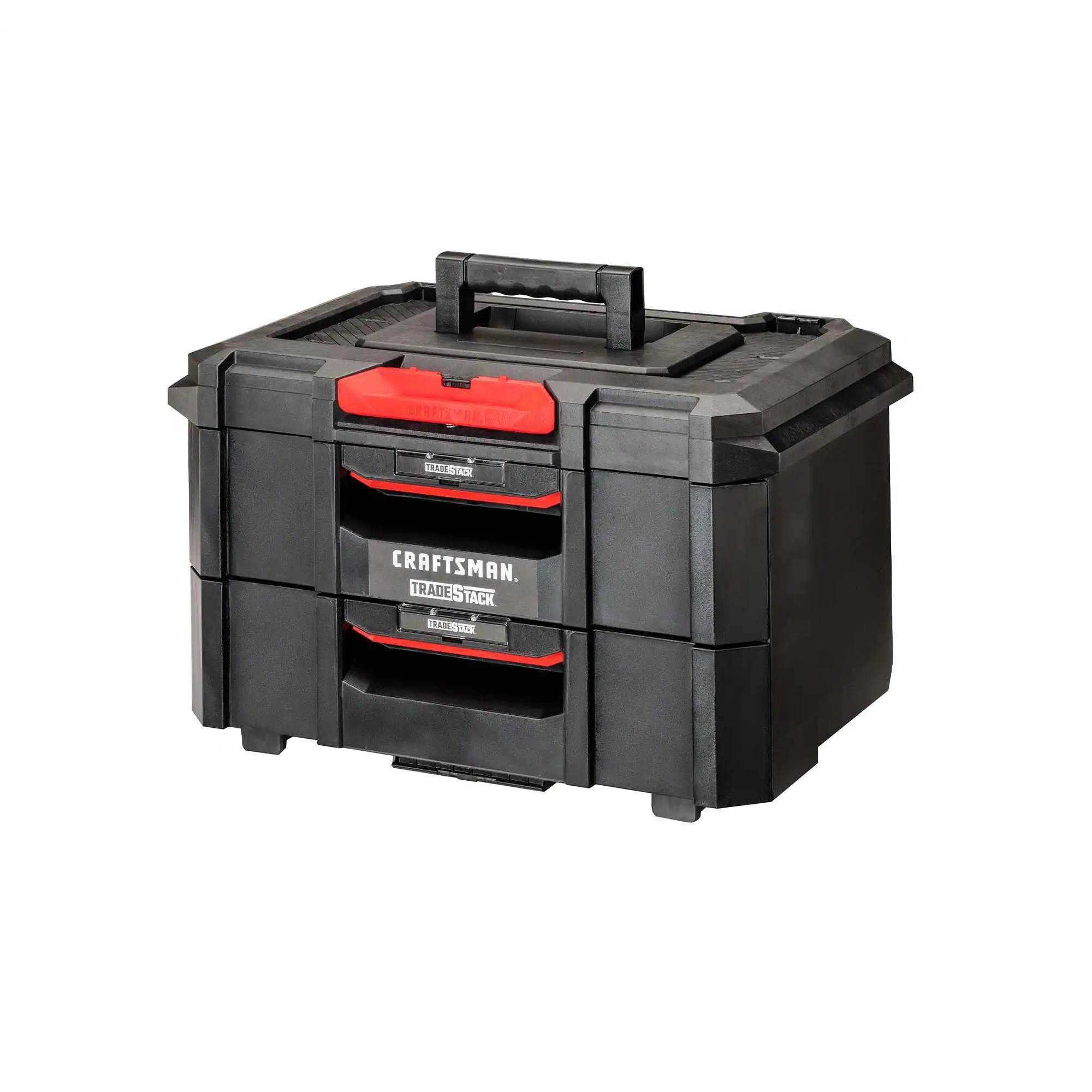 CRAFTSMAN TRADESTACK System 21.45-in Ball-bearing 2-Drawer Multiple Colors/Finishes Structural Foam Tool Box
