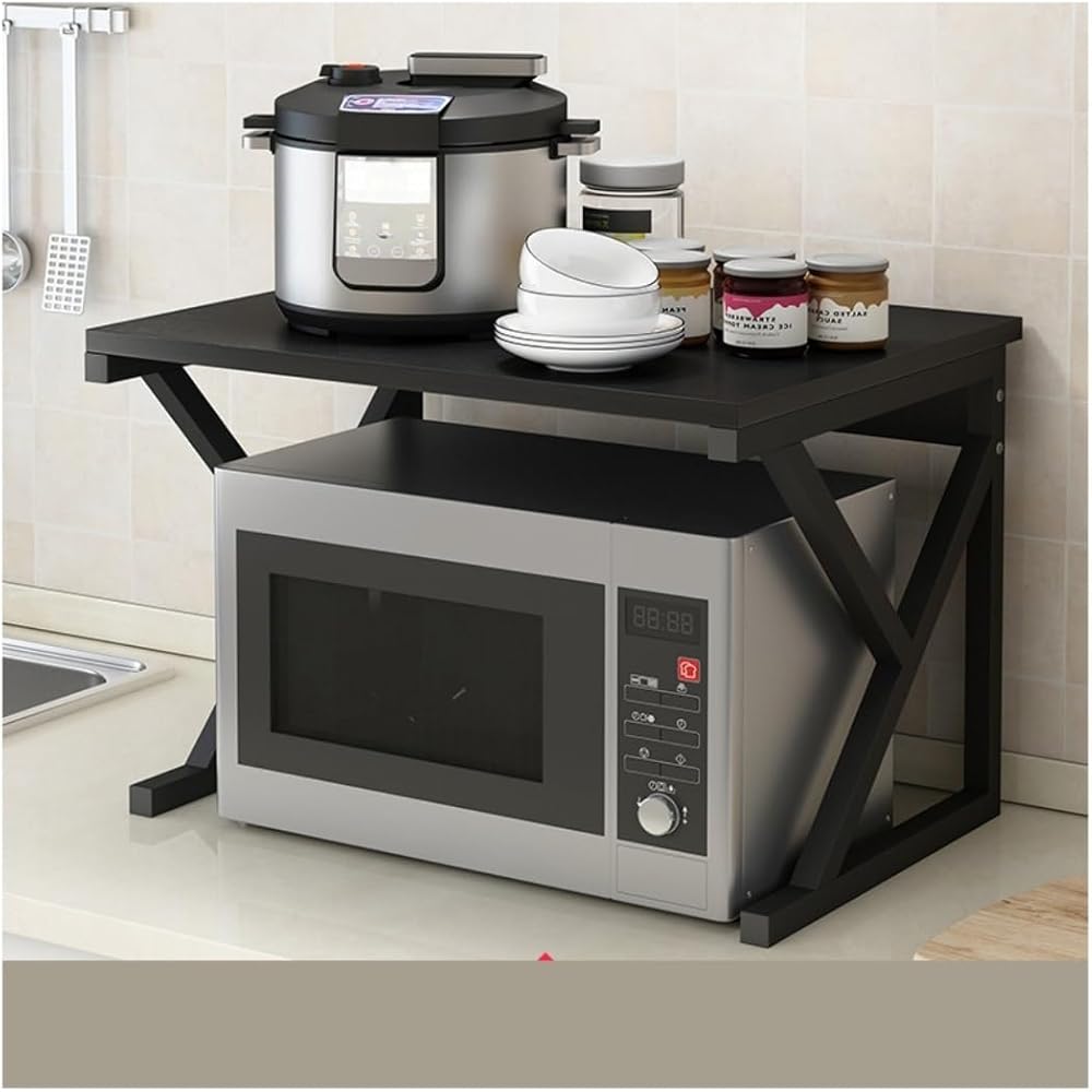 Microwave Shelf Microwave Stand Metal Microwave Oven Rack Shelf Kitchen Utility Storage Shelf Organizer for Microwave Oven Kitchen Shelves Kitchen Storage Rack (Color : C) (C)