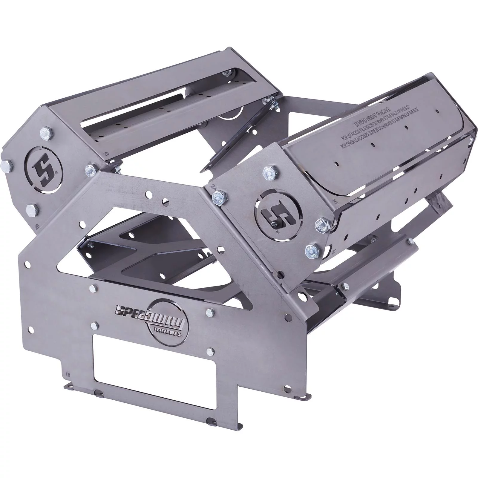 Speedway Motors Lightweight LS Engine Dummy Block Mock-Up Kit, Long Block Version Weighs 35 Pounds, Includes Bolt-On Fabricated Steel Mock-Up Heads and Hardware for Assembly