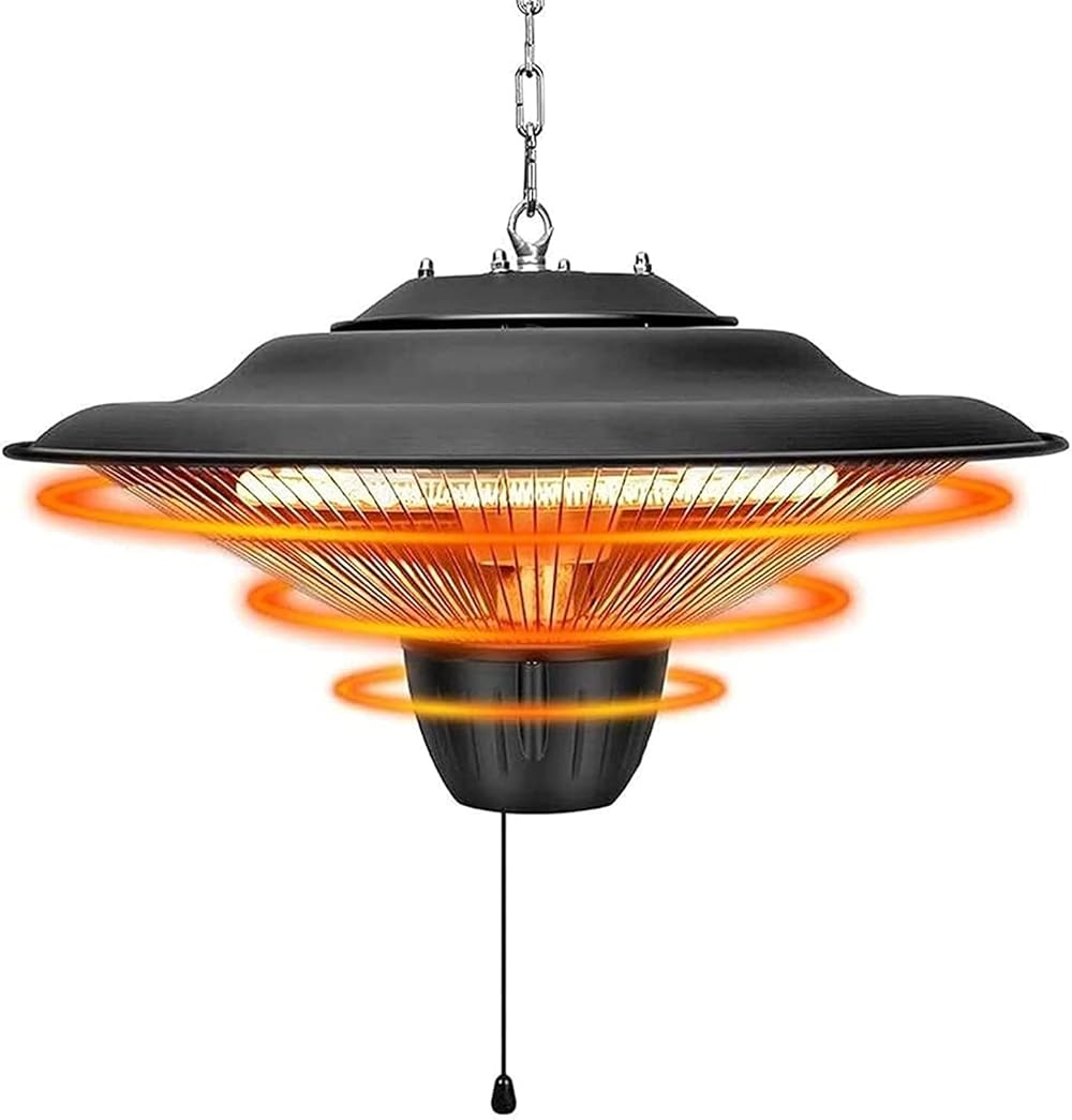 Outdoor Patio Heater Electric Hanging Ceiling Patio Heater Infrared Heater for Indoor/Outdoor, 2000W