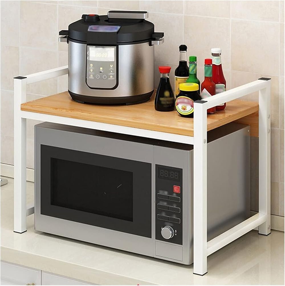 Microwave Oven Rack Shelf Microwave Oven Rack Microwave Stand Multifunctional Microwave Ovens Countertop for Kitchen Counter Organizer 2 Tier Microwave Stand