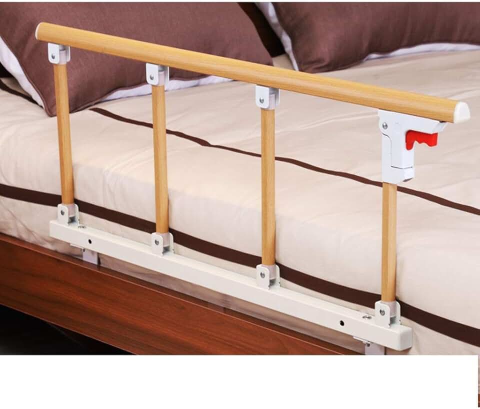 Bed Side Handrail Foldable Bed Rail Safety Side Guard for Elderly Adults Assist Handle Handicap Bed Railing Hospital Metal Grip Bumper Bar Safety Assisting Rails (Color : B, Size :