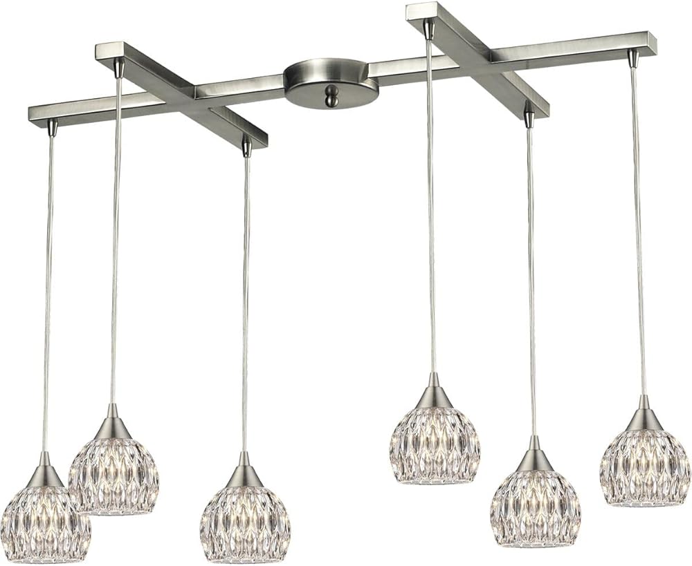 Elk Lighting 10342/6 Kersey Collection 6 Light Chandelier, 33.0