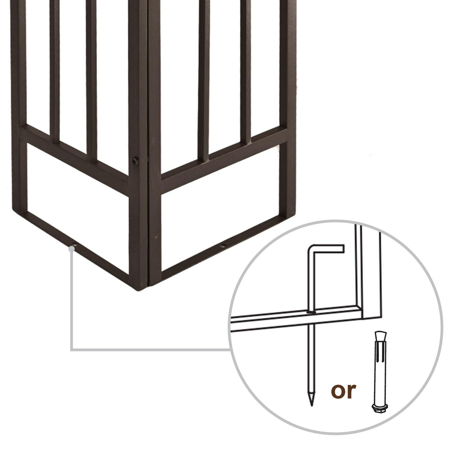 12-ft x 10-ft Khaki Metal Rectangle Gazebo