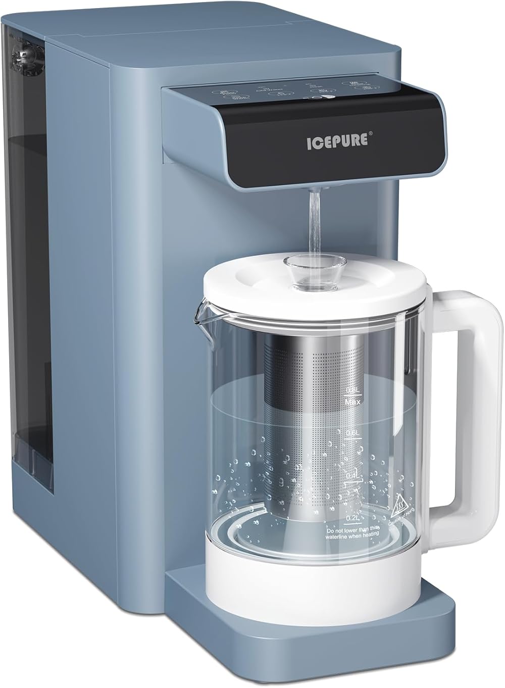 ICEPURE Countertop Reverse Osmosis Water Filter System Counter RO Filtration,4:1 Pure to Drain, 4 Hot Water Settings，Portable Water Purifier Reduce PFAS&PFOA&PFOS (No Installation)