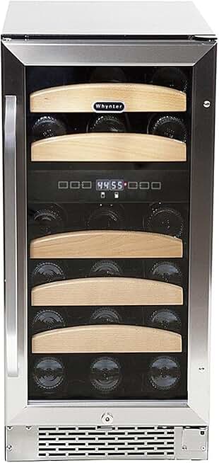 Whynter BWR-281DZ 28 Bottle Dual Temperature Zone Built-in Wine Refrigerator