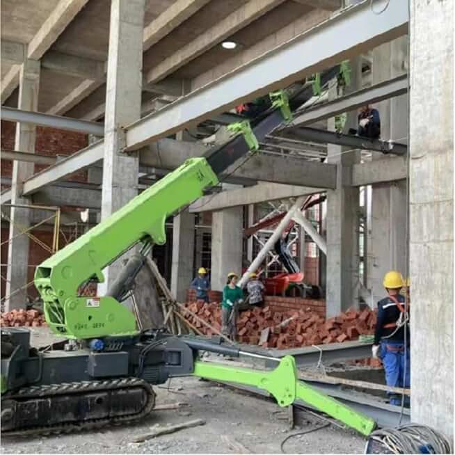 1.5-12Ton Mini Spider Crawler Crane Tracked Chassis Portable Lift Crane Remote Control Spider Crane Lifting Crane
