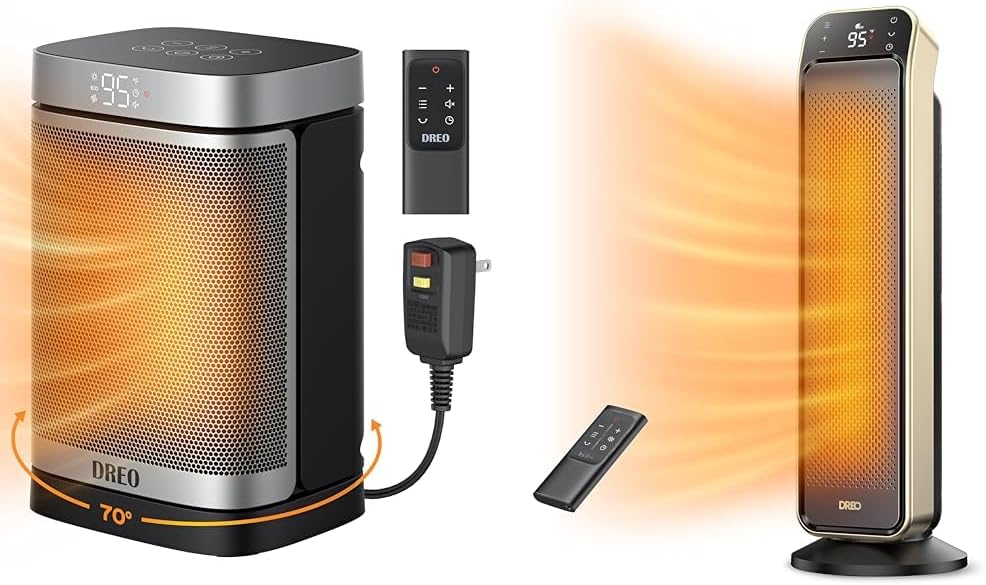 Dreo Electric Space Heater for Bathroom and Indoor, Portable Heater & Space Heater Indoor, 25