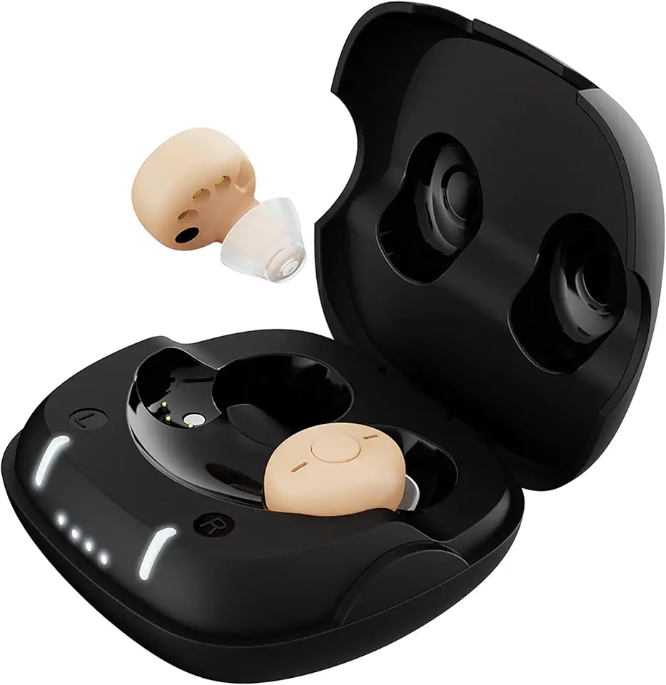 Hearing Aids, Nano Rechargeable with Noise cancelling, CHUXIN GREAT Premium Digital CIC Hearing Aid for Senior, 4 Channel, WDRC, Auto Feedback Suppression