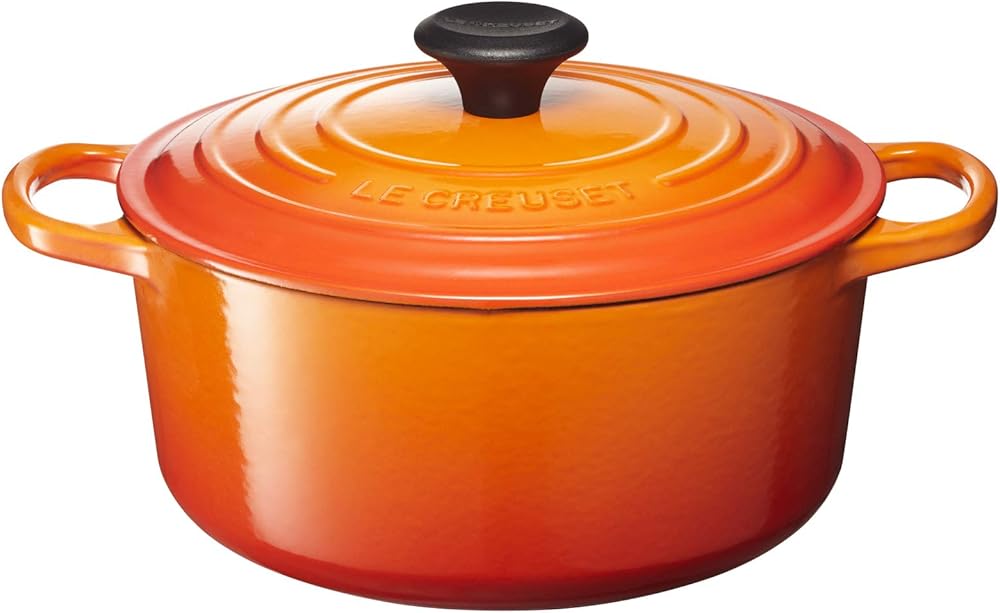 Le Creuset Enameled Cast Iron Signature Round Dutch Oven, 4.5 qt., Flame