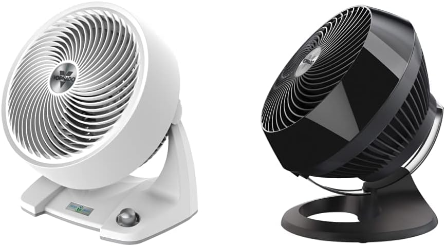 Vornado 633DC Energy Smart Medium Air Circulator Fan (White) and Vornado 660 Large Whole Room Air Circulator Fan (Black)