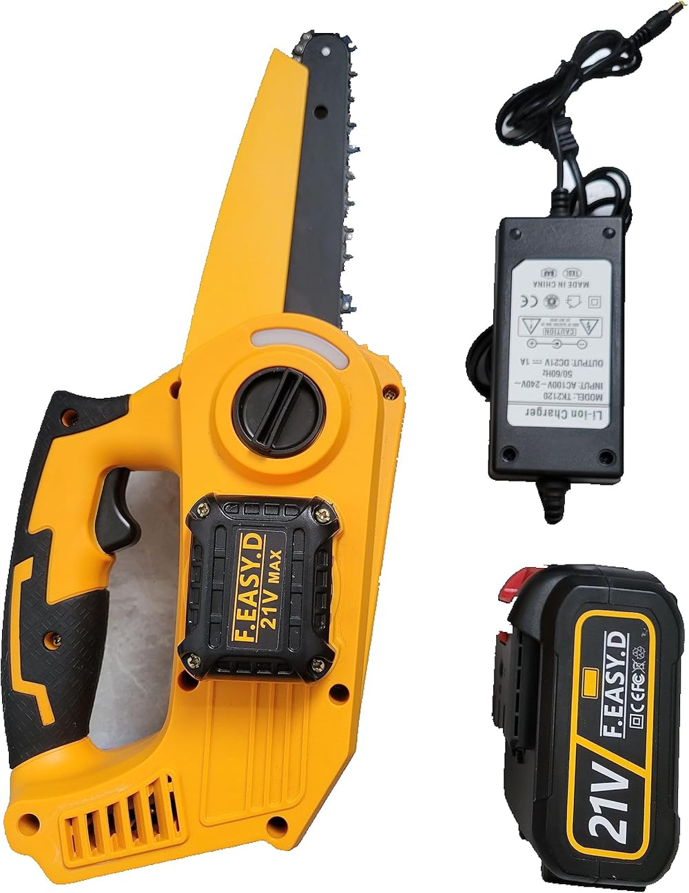 Brushless lithium chainsaw rechargeable handheld single-handed logging chain 10.5 inches professional electric chainsaw