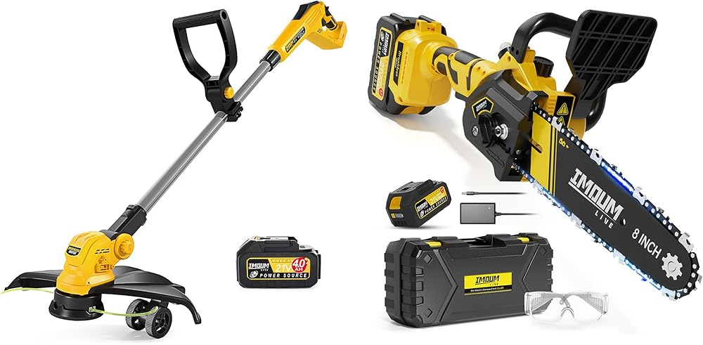 8 INCH MINI CHAINSAW KIT & 15 INCH STRING TRIMMER KIT