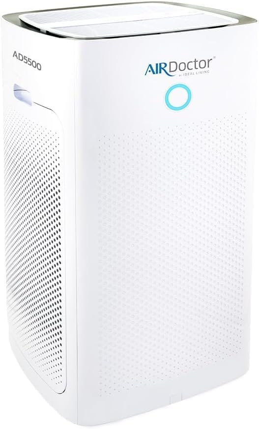 AIRDOCTOR AD5500 4-in-1 Air Purifier for Extra Large Spaces & Open Concepts with UltraHEPA, Carbon & VOC Filters - Captures particles 100x Smaller than HEPA Standard (AirDoctor 5500)