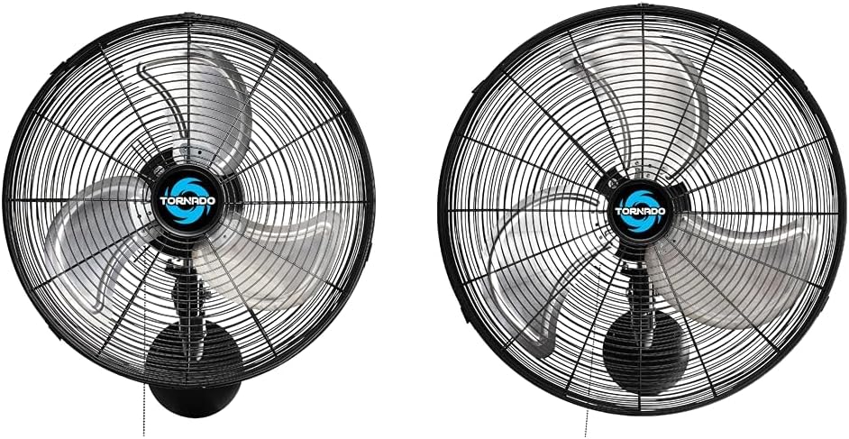16 Inch and 20 Inch Pro Series Oscillating Wall Mount Fans - High Velocity Heavy Duty Metal Wall Mount Fans for Industrial, Commercial, Residential Use - UL Safety Listed