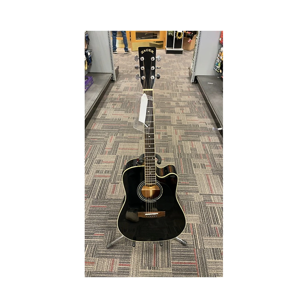 Used Zager ZAD-50CEBK Acoustic Guitar