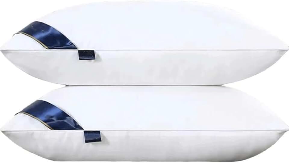 CSCDD Cotton White Rebound Pillow Solid Color Soft and Comfortable Sleeping Pillow on Bedroom Bed