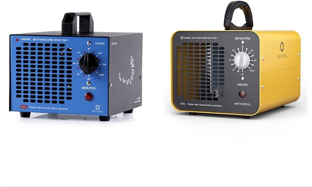 Airthereal Bundle | MA5000 Ozone Generator with 5000mg/h and MA10K-PRO Ozone Generator 10000 mg/h High Capacity O3 Ionizer Machine