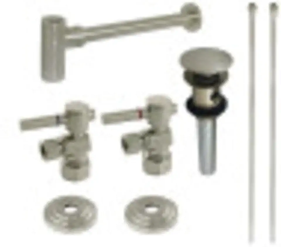 Trimscape CC53308DLTRMK2 Plumbing Sink Trim Kit Overflow Drain, Brushed Nickel, 1-1/4