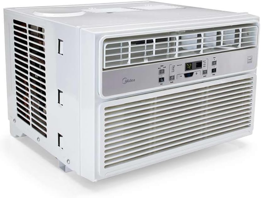 Midea 8,000 BTU EasyCool Window Air Conditioner, Dehumidifier and Fan - Cool, Circulate and Dehumidify up to 350 Sq. Ft, Reusable Filter, Remote Control, White