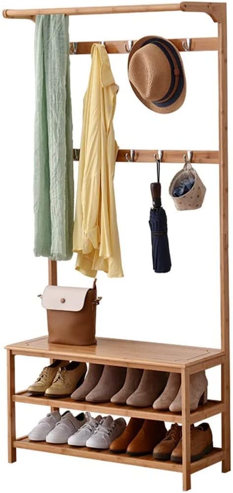 Shoe Storage Bench Entryway Hallway Furniture, Storage Benches Coat and Shoe Storage Multifunctional Simple Shoe Changing Stool Hallway Coat Rack Shoebox Cloakroom(70 * 31 * 170 cm)