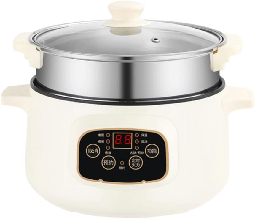 110V 220V Non-stick Rice Cooker Multifunctional Hotpot with Steamer Insulation Fast Heating Electric Pot 3L (Color : D, Size : 110V)