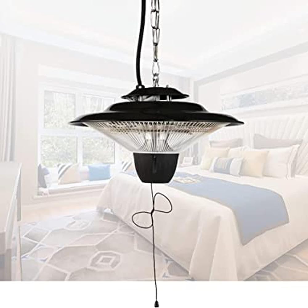 NaoSIn-Ni Gazebo Heaters Outdoor, Hanging Patio Heater, 1500W Electric Infrared Halogen Heaters Lamp, Ceiling Mounted Outdoor/Indoor Heating, for Garden Balcony Courtyard