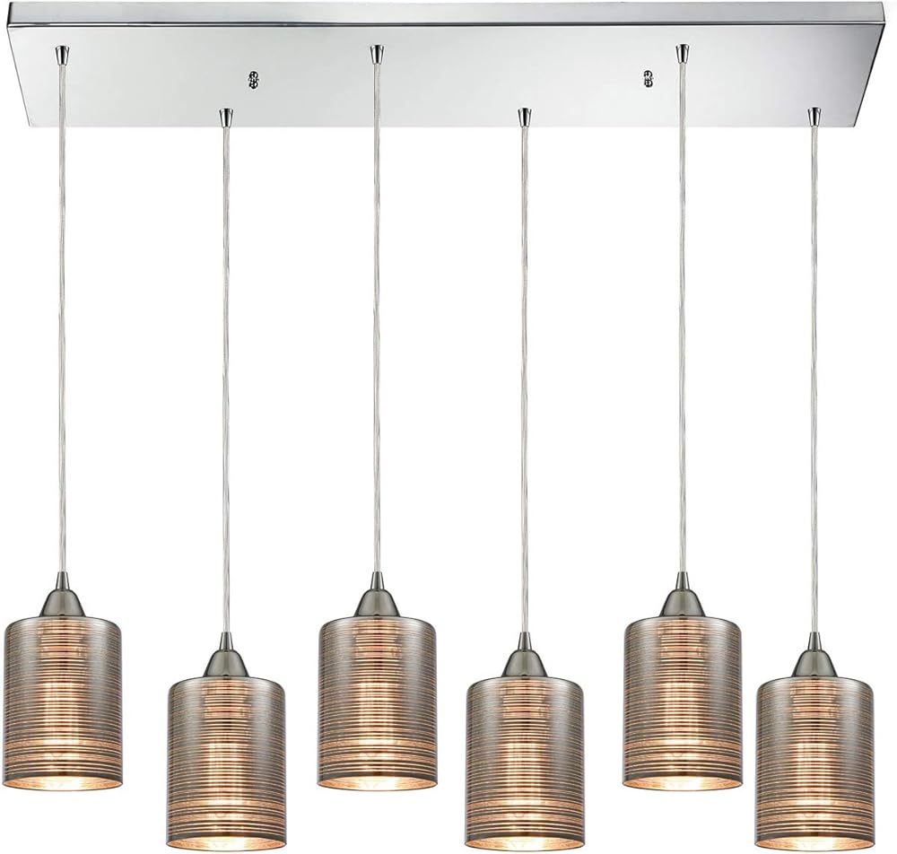10565/6RC Pendant Light, Polished Chrome