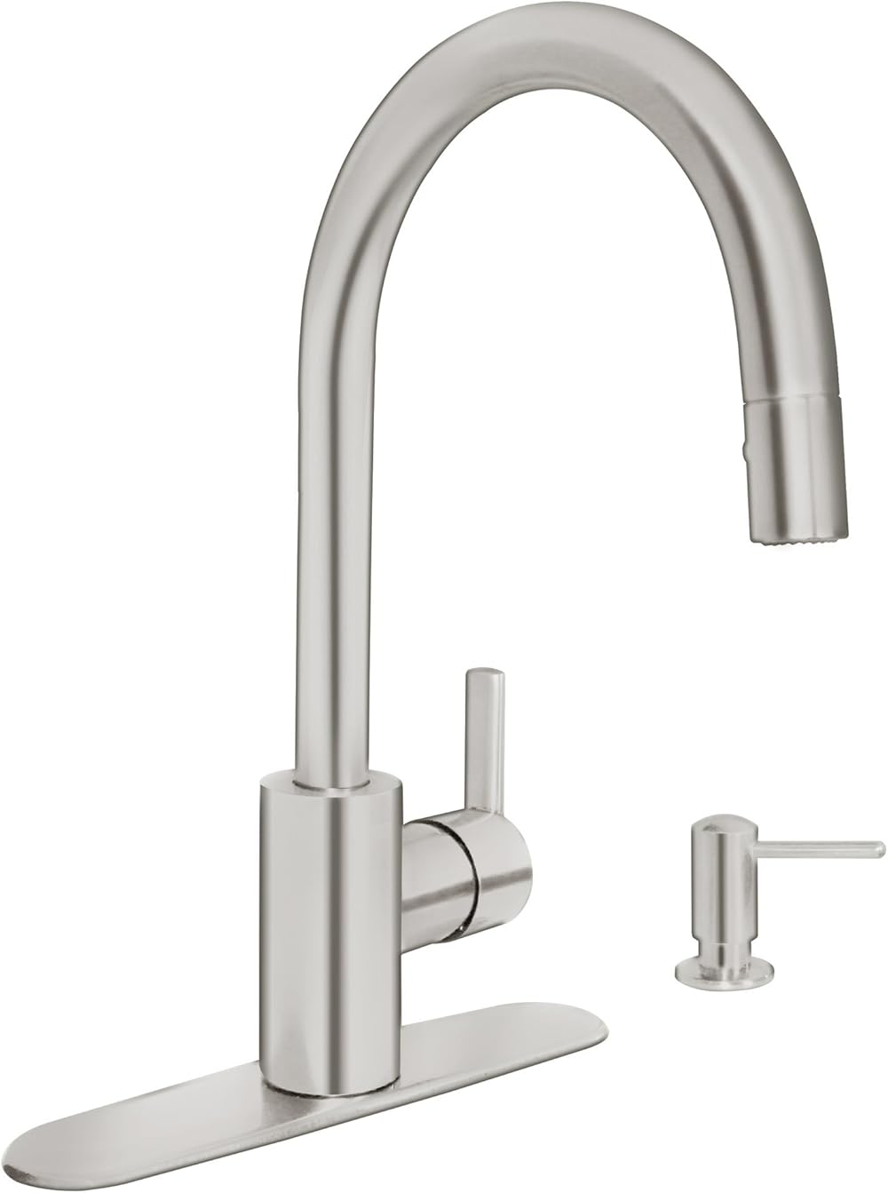 GROHE 30126DC0 Feel Kitchen Pull Down Supersteel Value Pack (Includes Soap Dispenser and 10