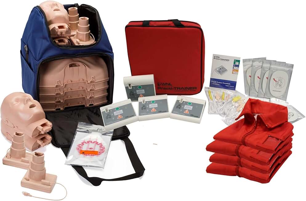 MCR Medical - CPR Training Kit w Prestan Ultralite Manikins w/Feedback, and Practi-Trainer Essentials Trainers