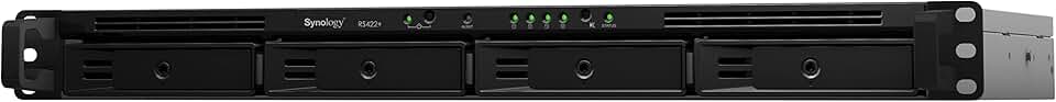 Synology 4-Bay Rackmount NAS RackStation RS422+ (Diskless),Black
