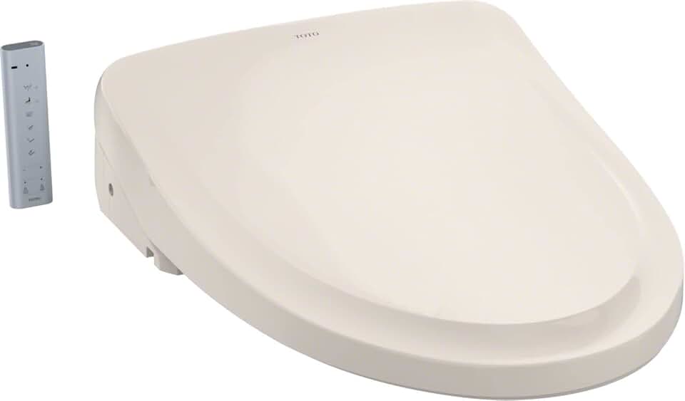 TOTO SW3054#12 S550E Electronic Bidet Toilet Seat with Cleansing Warm, Nightlight, Auto Open and Close Lid, Instantaneous Water Heating, and EWATER+, Elongated Classic, Sedona Beige
