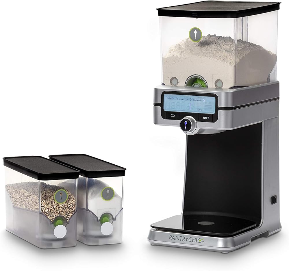 Smart Storage System - Starter Kit - Automatically Measures & Dispenses from Storage Containers with Digital Scale Accuracy - Kitchen & Pantry Organization & Storage