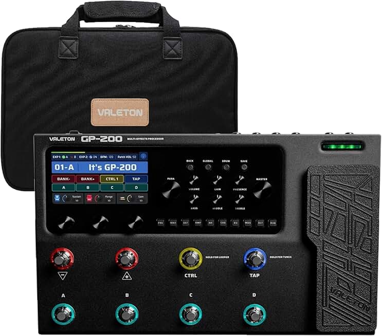 Valeton GP200 Multi Effects Processor + Gig Bag Black Bundle