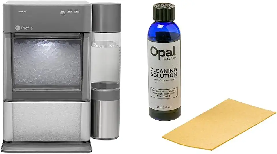 GE Profile Opal | Countertop Nugget Ice Maker w/ 1 gal sidetank | 2.0XL Version | Ice Machine with WiFi Connectivity & GE Profile Opal | Cleaning Supplies Kit for Opal Nugget Ice Maker