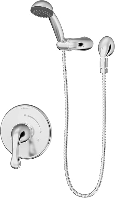 Symmons 6604-1.5-TRM Unity Single Handle 1-Spray Tub and Hand Shower Trim in Polished Chrome - 1.5 GPM (Valve Not Included)