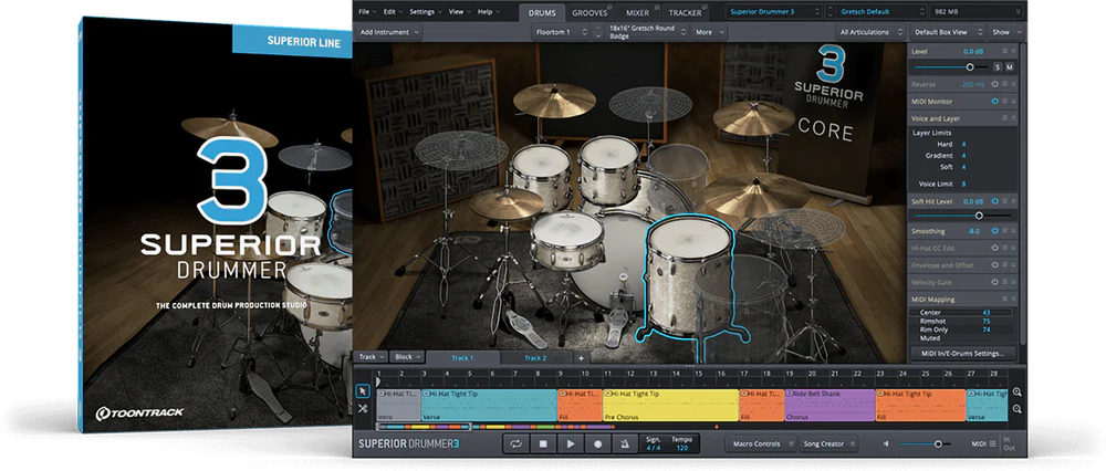 Toontrack Superior Drummer 3 Software Toontrack Superior Drummer 3 Software