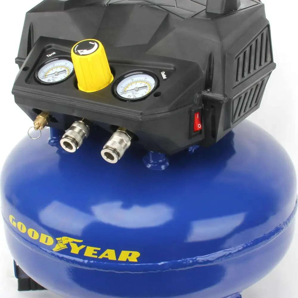 GOODYEAR 6 Gallon 175 Max Psi Portable Pancake Air Compressor, 3.0 SCFM at 90 Psi