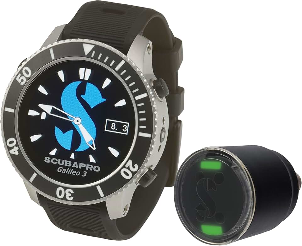 SCUBAPRO G3 Wrist Scuba Dive Computer with Transmitter Smart + Pro with Bluetooth® and Watch-Style Color Display, Includes Case, Silicone Arm Strap, USB Cable, Charging Dongle and Lanyard
