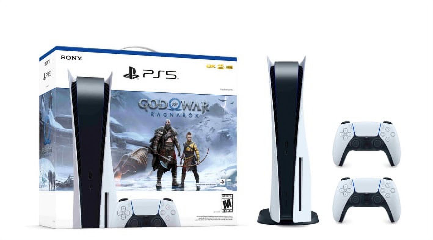 PS5 Console Sony Playstation 5 (Disc Edition) with Extra PS5 Controller and God Of War Ragnarok Bundle Edition