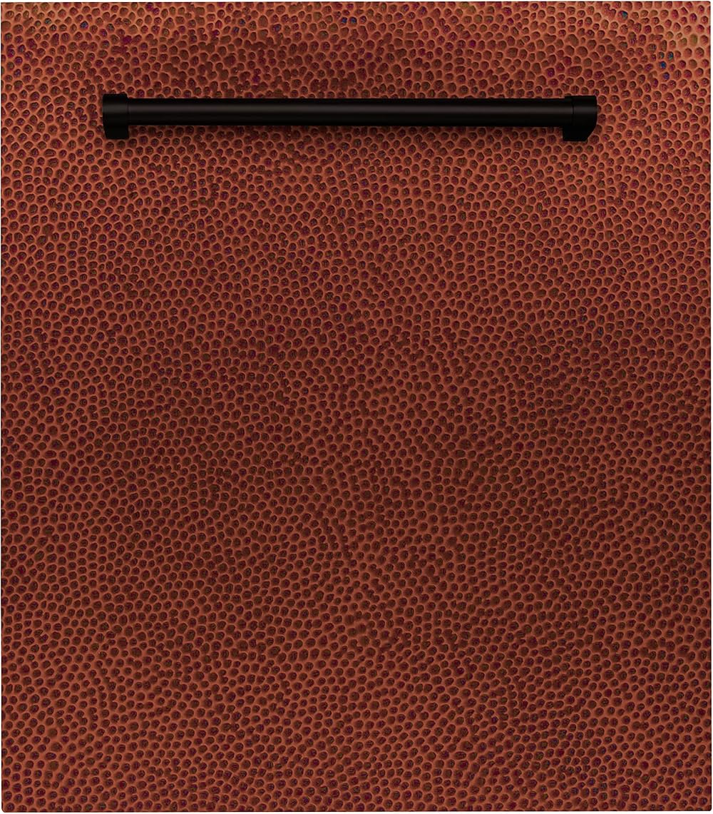 ZLINE 24 in. Top Control Dishwasher in Hand-Hammered Copper 120-Volt with Stainless Steel Tub and Traditional Style Handle