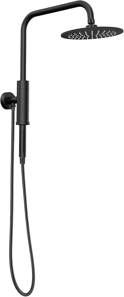 PULSE ShowerSpas 1052-MB Matte Black Aquarius Shower System, 2.5 GPM