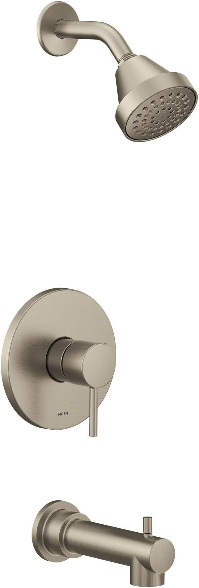 Moen Align Brushed Nickel M-CORE 2-Series 1-Handle Tub and Shower Trim Kit, Valve Required, UT2193EPBN