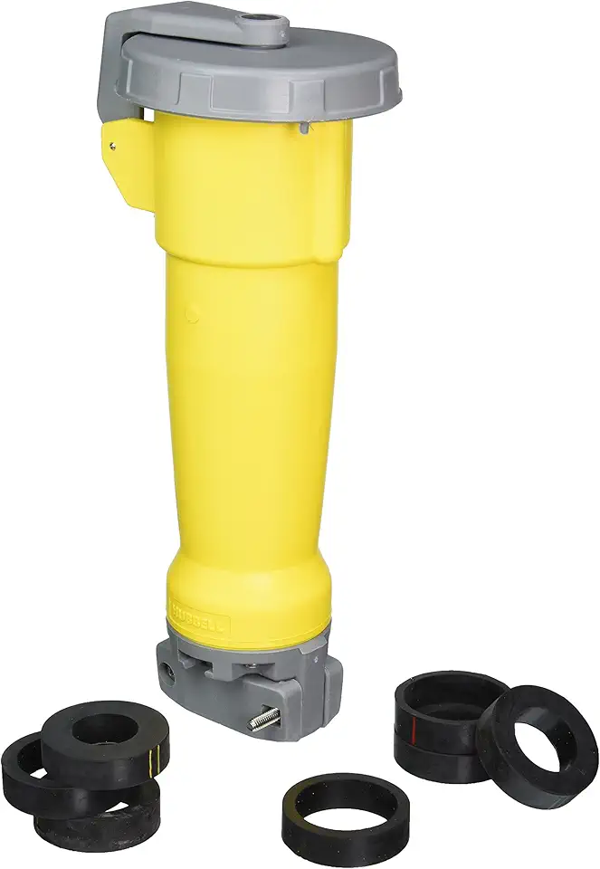 Hubbell Wiring Systems M4100C12 Ship-to-Shore Zytel Super Tough Nylon Watertight Connector Body for Extension Cords/Adapters, 1-1.94