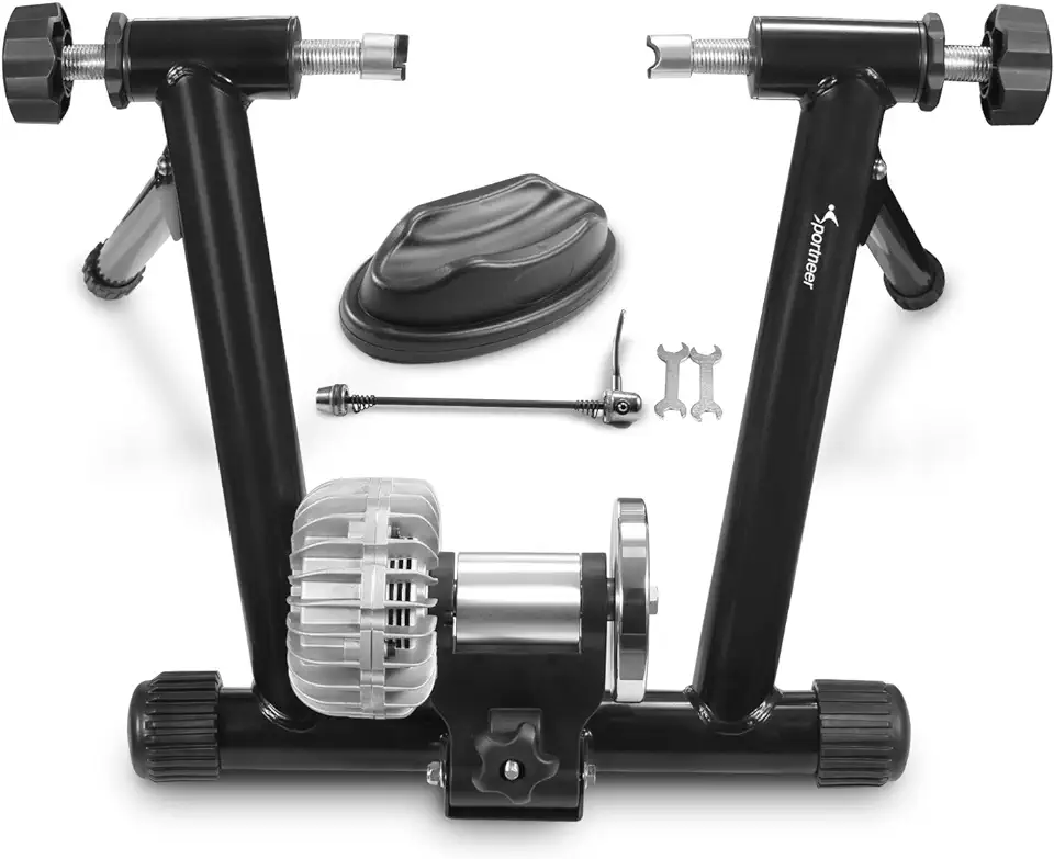 Sportneer Bike Trainer: Fluid Stationary Bike Stand for 26-29